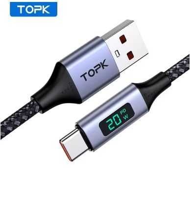 Kabel USB C  z wyświetlaczem