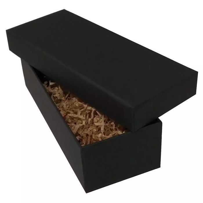 Pudełko tekturowe kraft czarne 20x8x5,5cm. Ziemia Obiecana