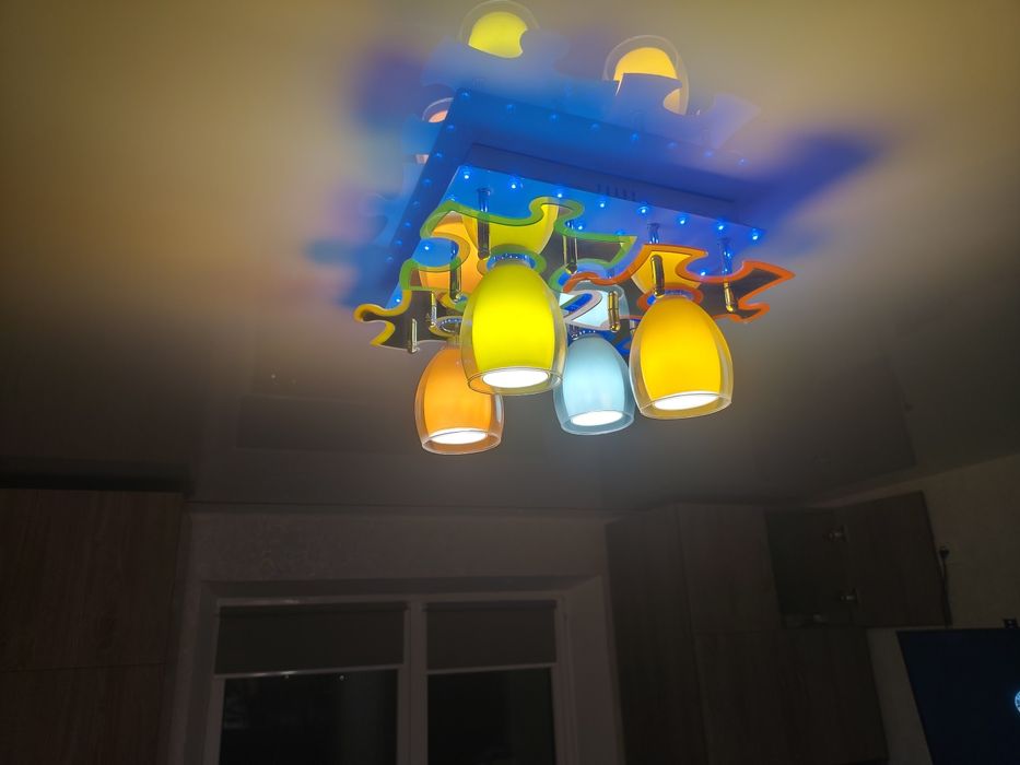 Люстра Altalusse INL-9319C-04 White & Multicolor Е14 4x40 Вт + LED