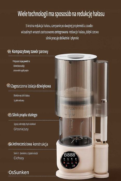 Wielofunkcyjny blender smoothie automat podgrzewania mleka sojowego