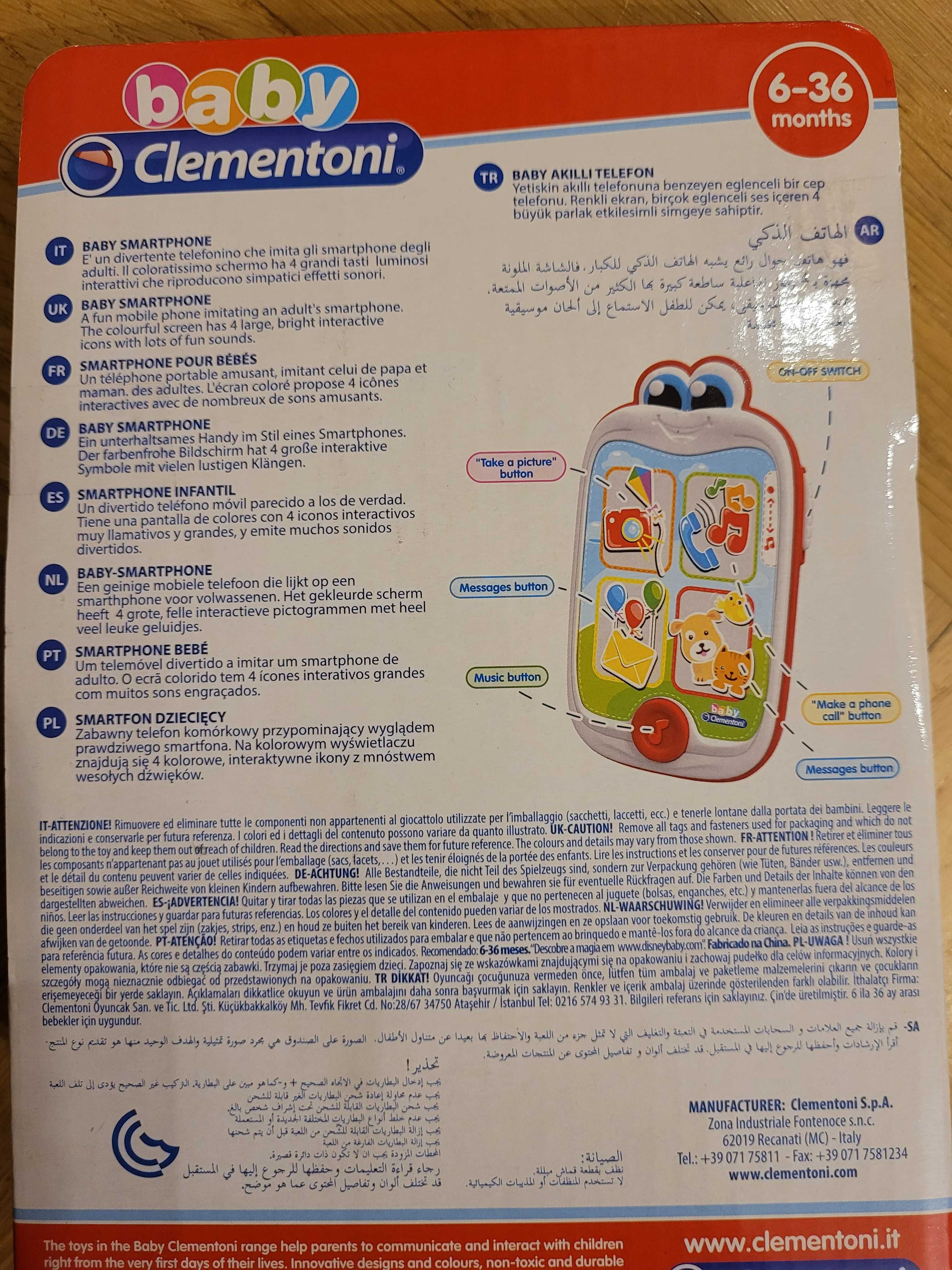 CLEMENTONI smartfon zabawka dla dzieci 14948