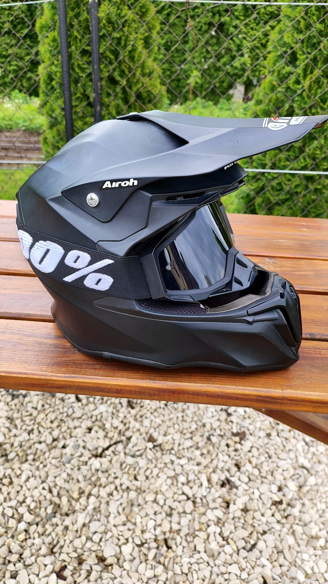 Kask motocyklowy + gogle