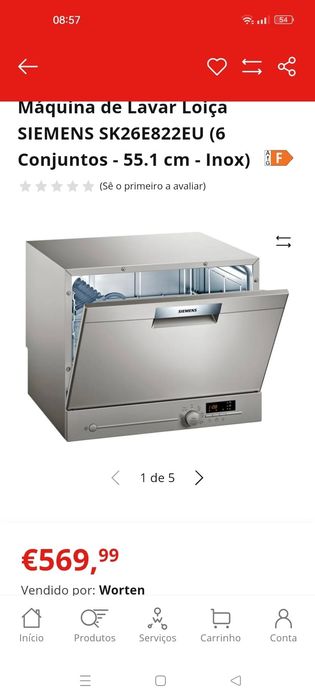 Máquina de lavar loiça compacta