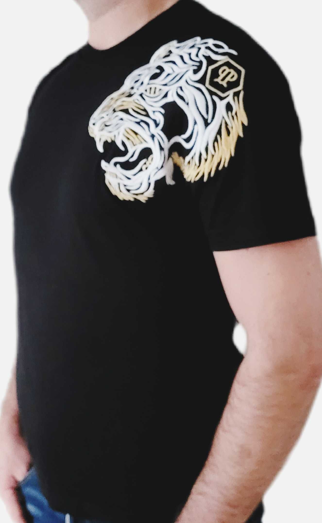 Koszulka męska Philipp Plein Tiger czarna