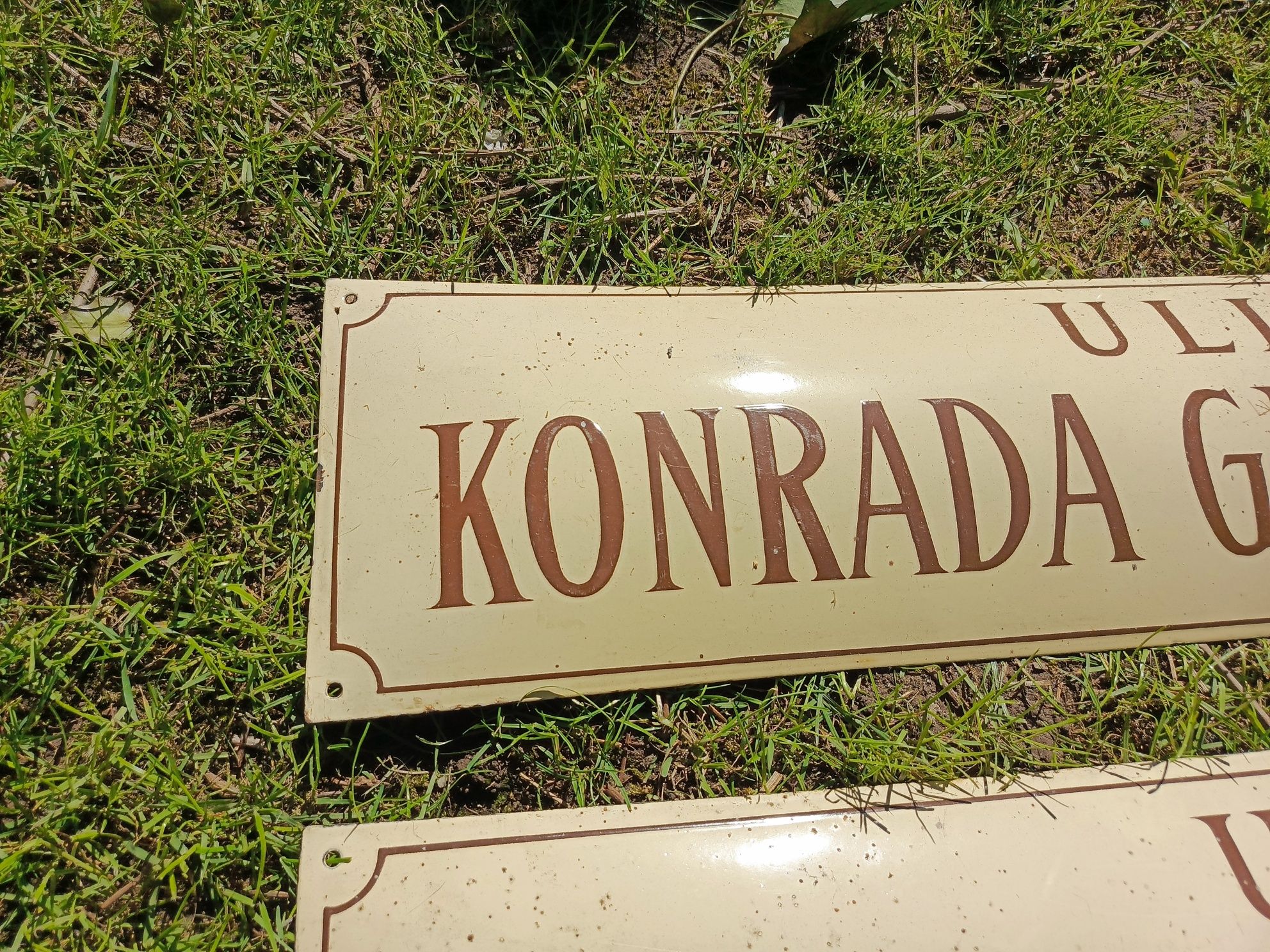 Stara emaliowana tablica PRL