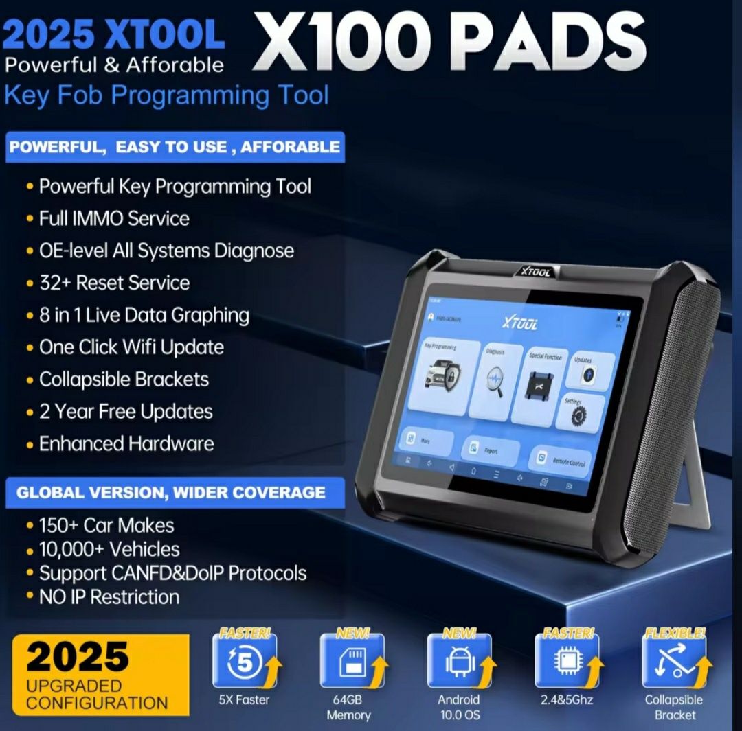 Xtool x100 pads програматор ключів, діагностичний сканер