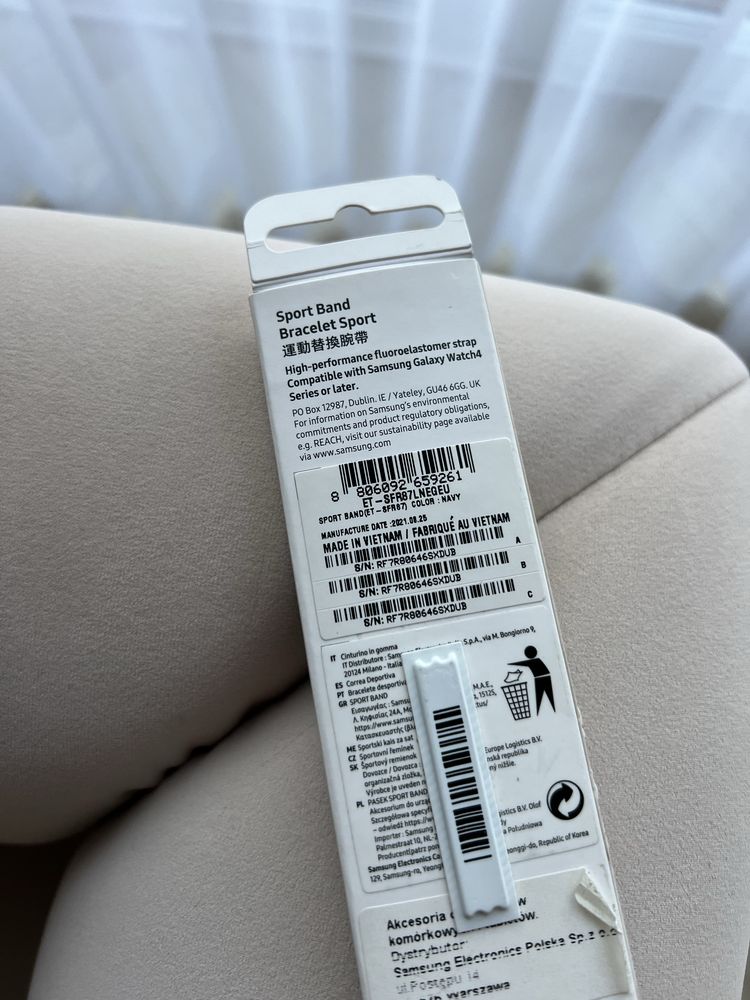 Nowy oryginalny pasek Samsung Sport Band 20mm M/L Navy Granatowy