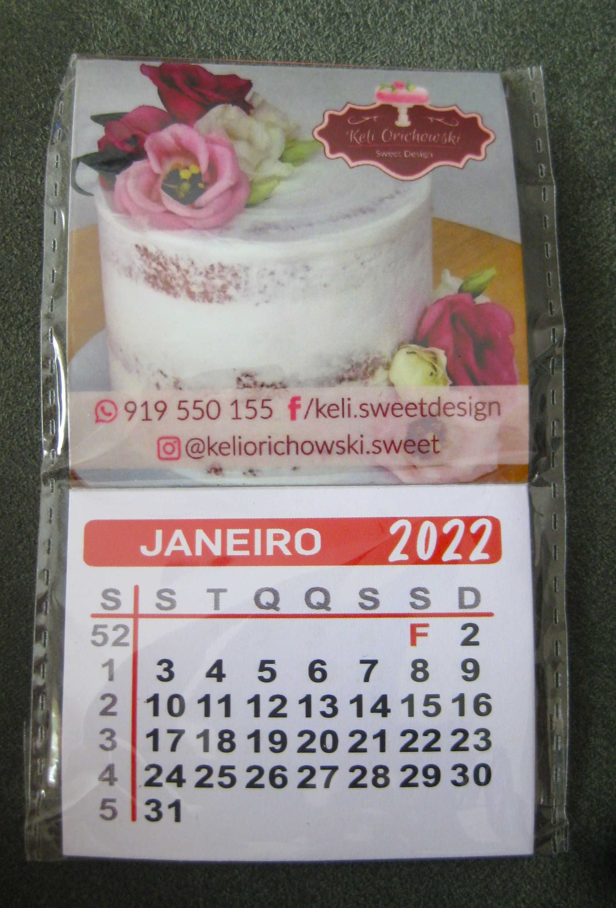 Calendário com Iman para Coleção
