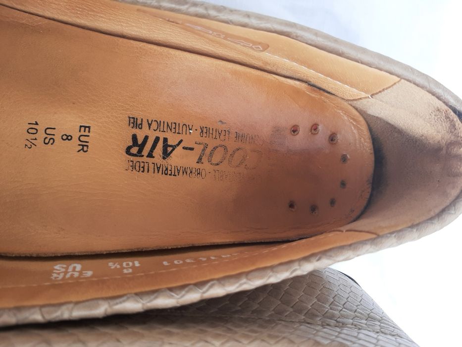 mokasyny damskie, jasne, MEPHISTOM