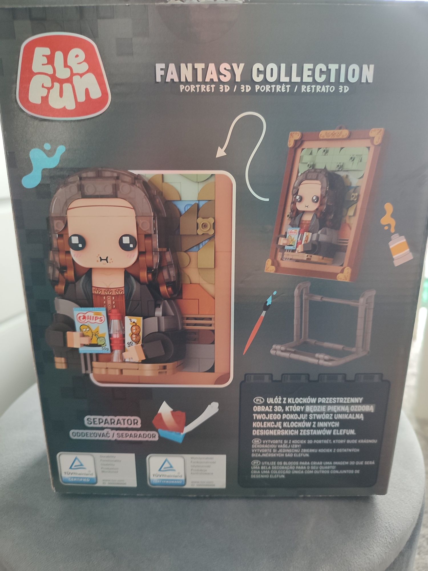 Klocki elefun 643 elementy Mona Lisa obraz portret 3d fantasy collect