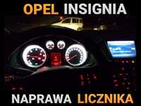 Podświetlenie licznika Opel Insignia naprawa LED, diagnostyka,montaż