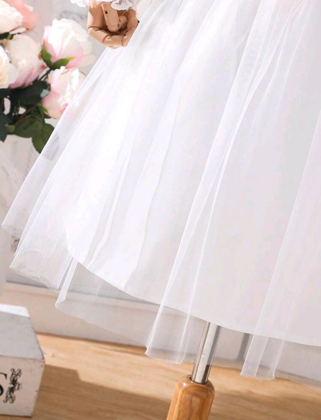 Sukienka tiulowa elegancka wizytowa komunia wesele bal nowa