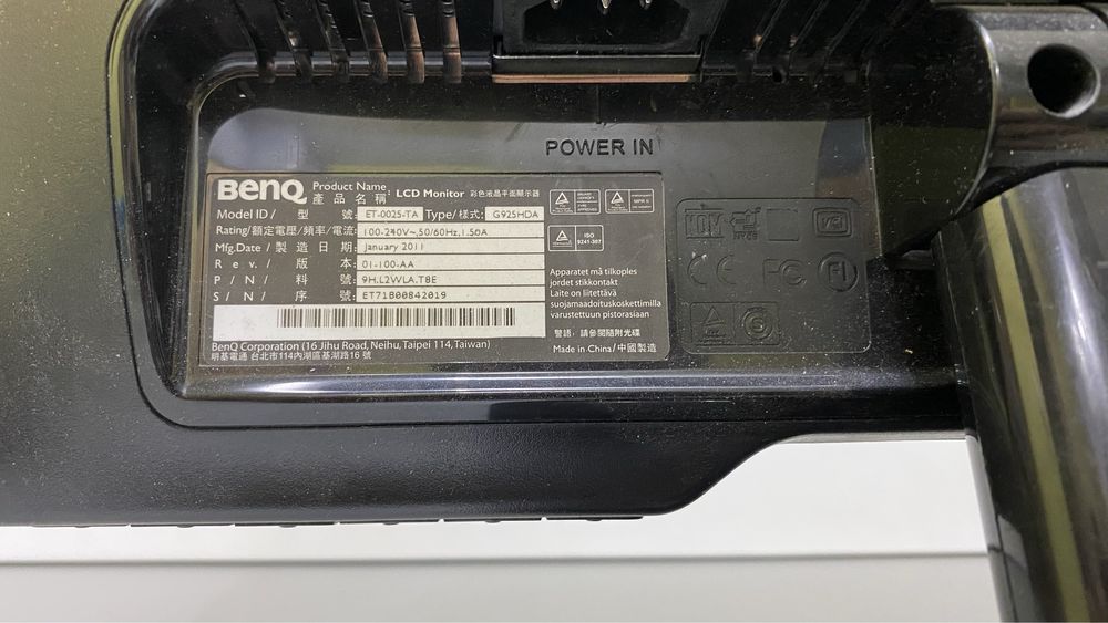 Moniotr Benq G925HDA