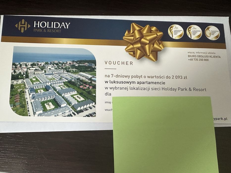 Voucher holiday park & resort