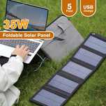 Painel Solar Portátil de 35W - Durável, Dobrável