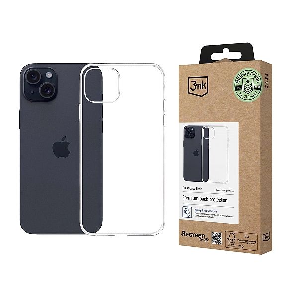 Etui 3mk Clear Case Eco na Apple iPhone 15 plus - przezroczyste
