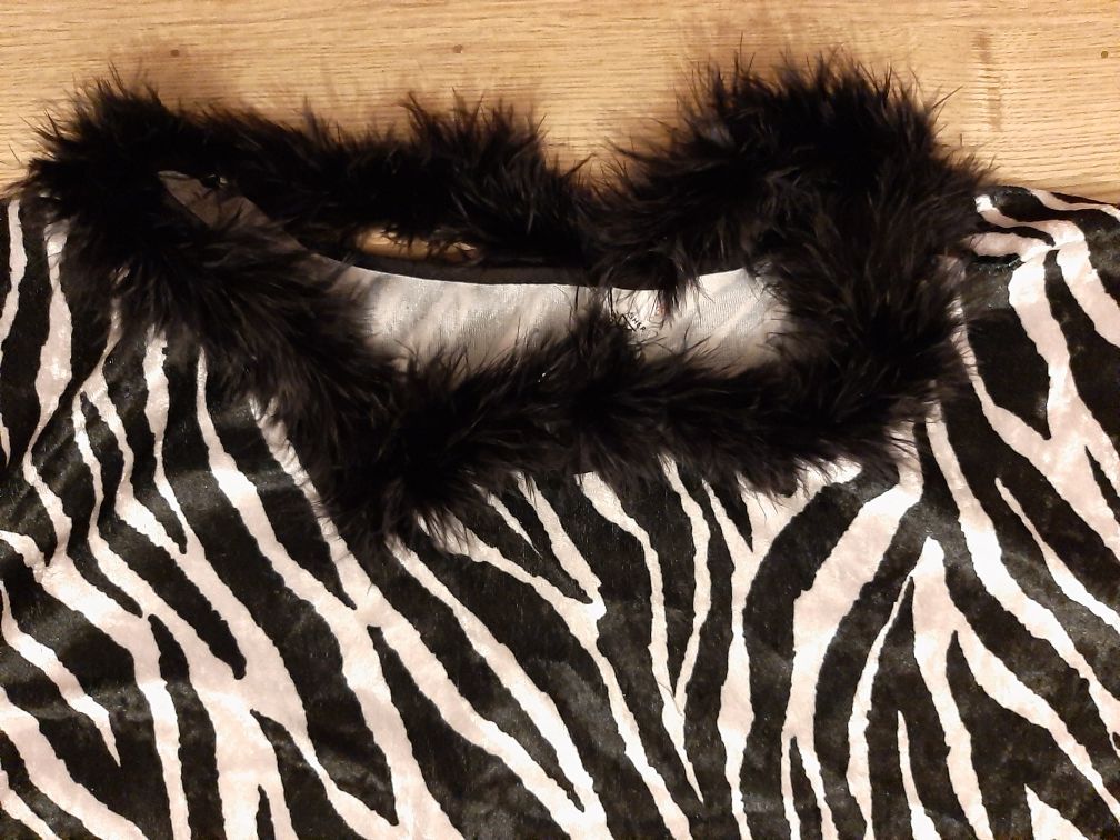 Strój Wilka Flintstone kostium przebranie sukienka zebra dzikuska L XL