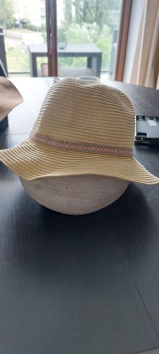 Kapelusz słomkowy jasny różowy 57 cm