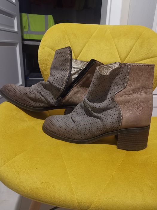 Sztyblety FLY London skóra 39 25cm kozaki półbuty