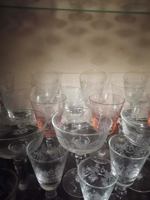 Serviço de copos de cristal