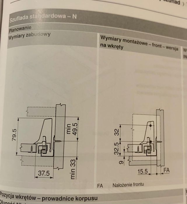 BLUM Szuflada pod piekarnik 400 mm, biała