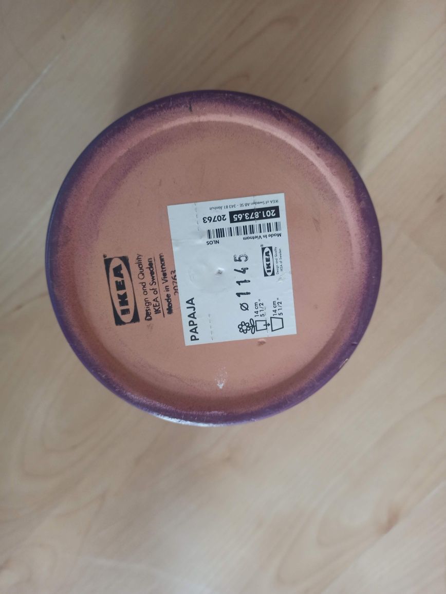 Osłonka ceramiczna śliwkowa ikea