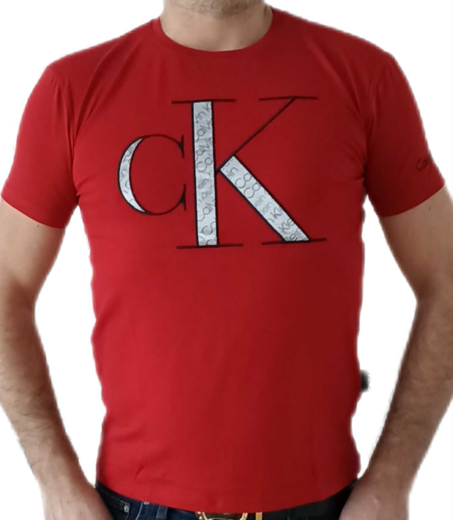 CALVIN KLEIN T-shirt koszulka czerwona r. XXL