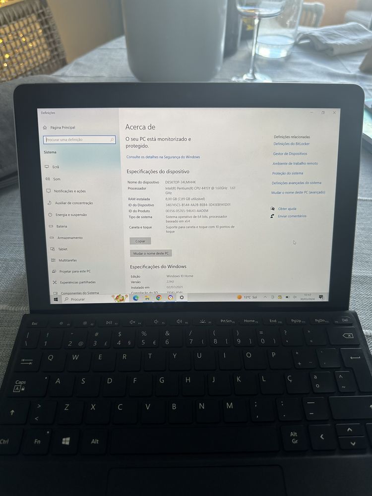 Surface Go 128Gb 10 polegadas