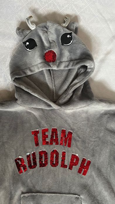 H&M bluza 158 cm renifer Rudolf 12 13 lat świąteczna na zimę Mikołajki