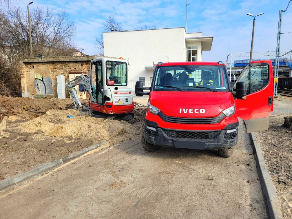 Usługi minikoparką, przyłącza, młot,wiertnica, kucie betonu, posadzki