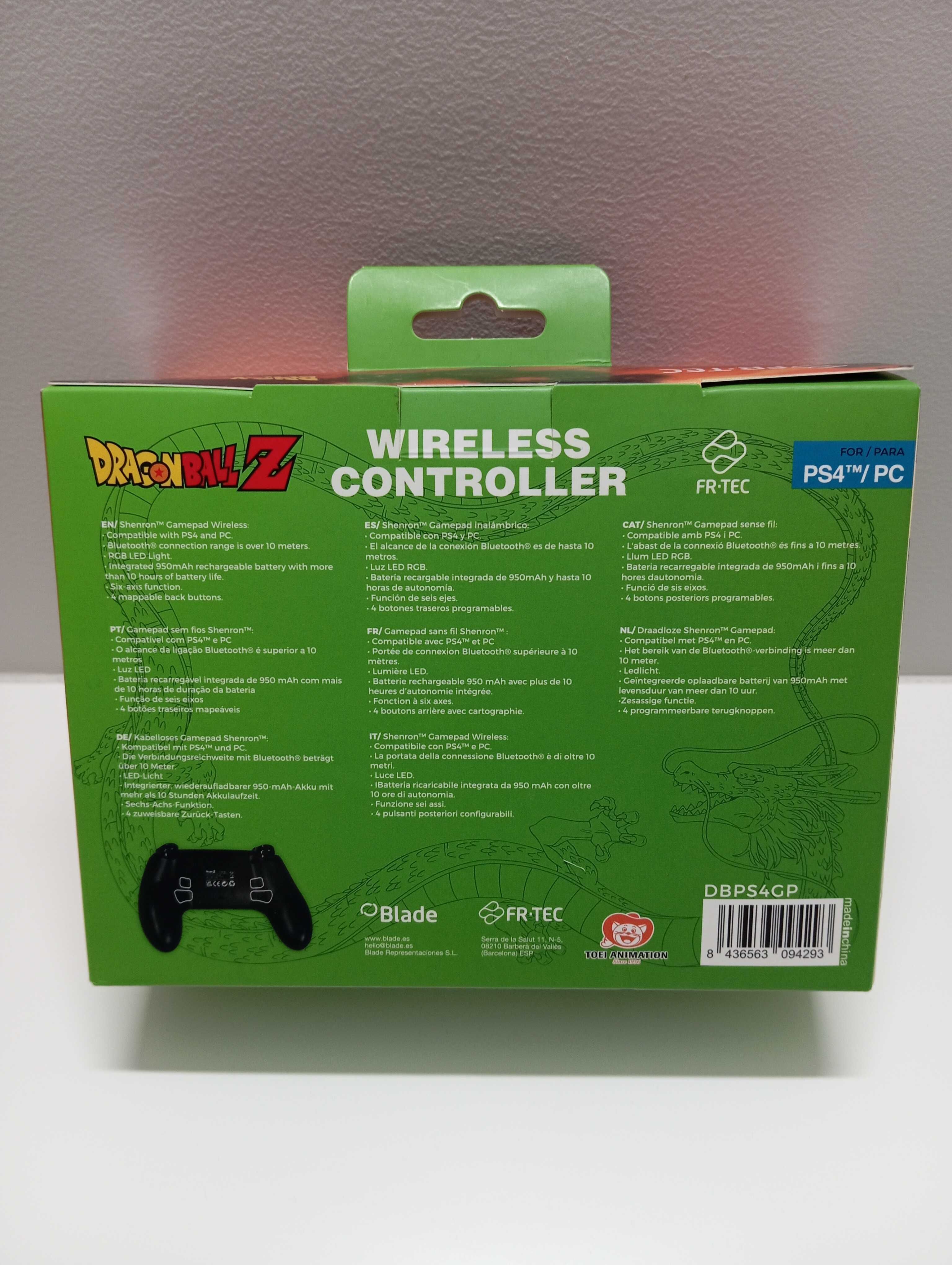 Comando PS4 PlayStation 4 FR-TEC DragonBall Z, NOVO e EMBALADO