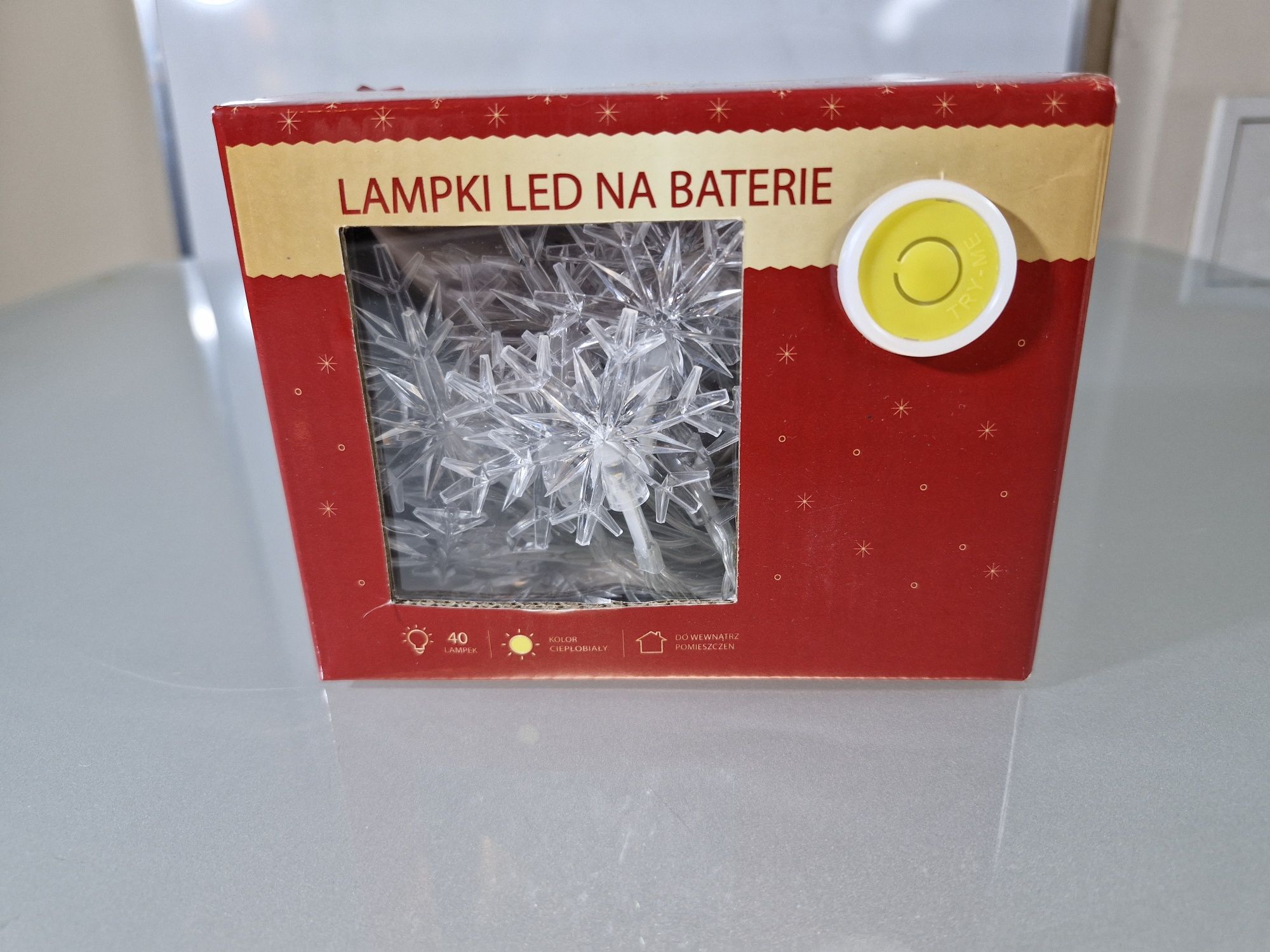 Lampki Gwiazdki Led 40 Lampek 4 Metry Ciepło Biały