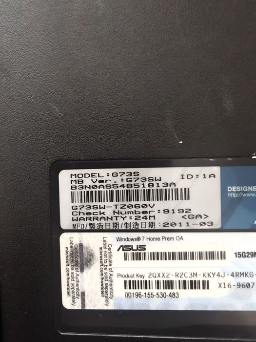 Asus G73s без зарядного