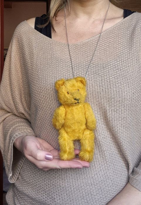 Maskotka retro miś trociniak retro lata 30/40 stary miś zabawka