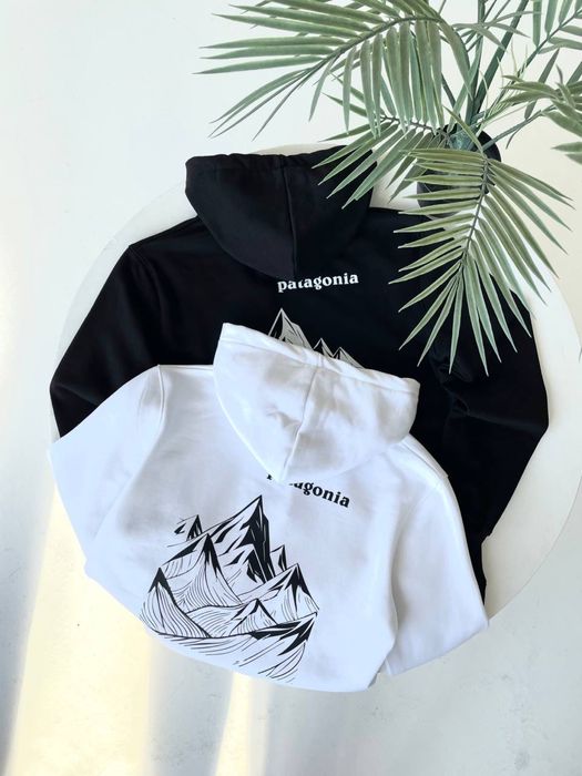 Кофта Patagonia чорна/ біле худі патагонія / чоловіча кофта patagonia