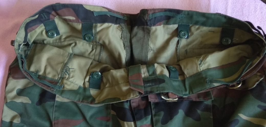 Spodnie bojówki z pasem wojskowe militarne moro XXXL USA