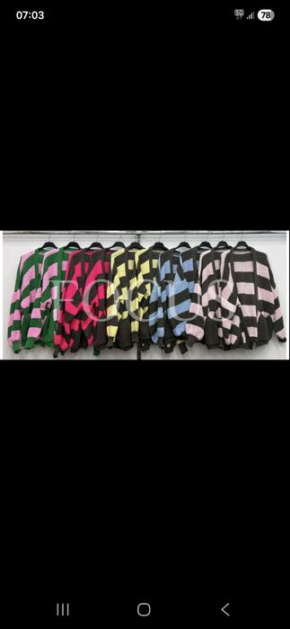 Sweter,kardigan szerokie pasy,oversize