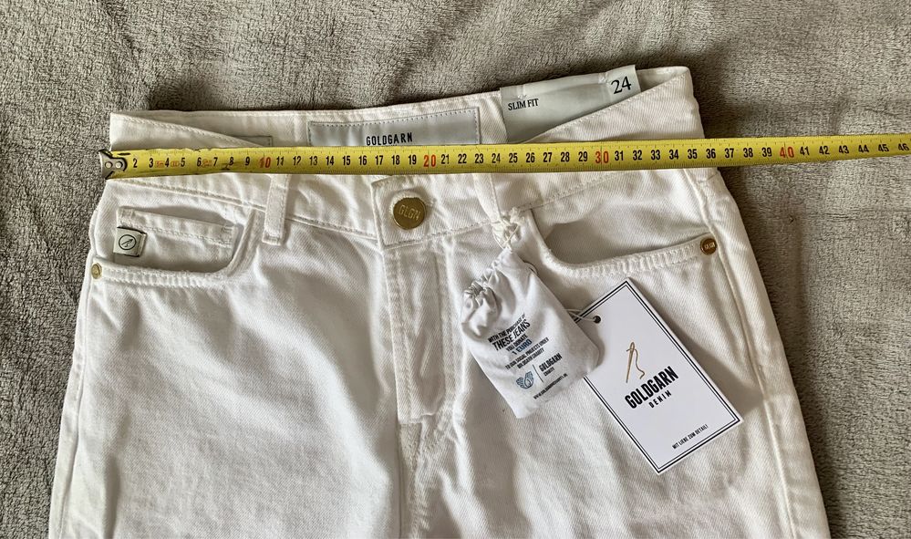 Goldgarn Denim spodnie białe z przetarciami rozmiar XS