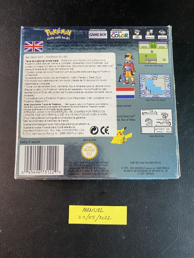 Pokémon Gold (CIB) e Pokémon Silver (CIB)