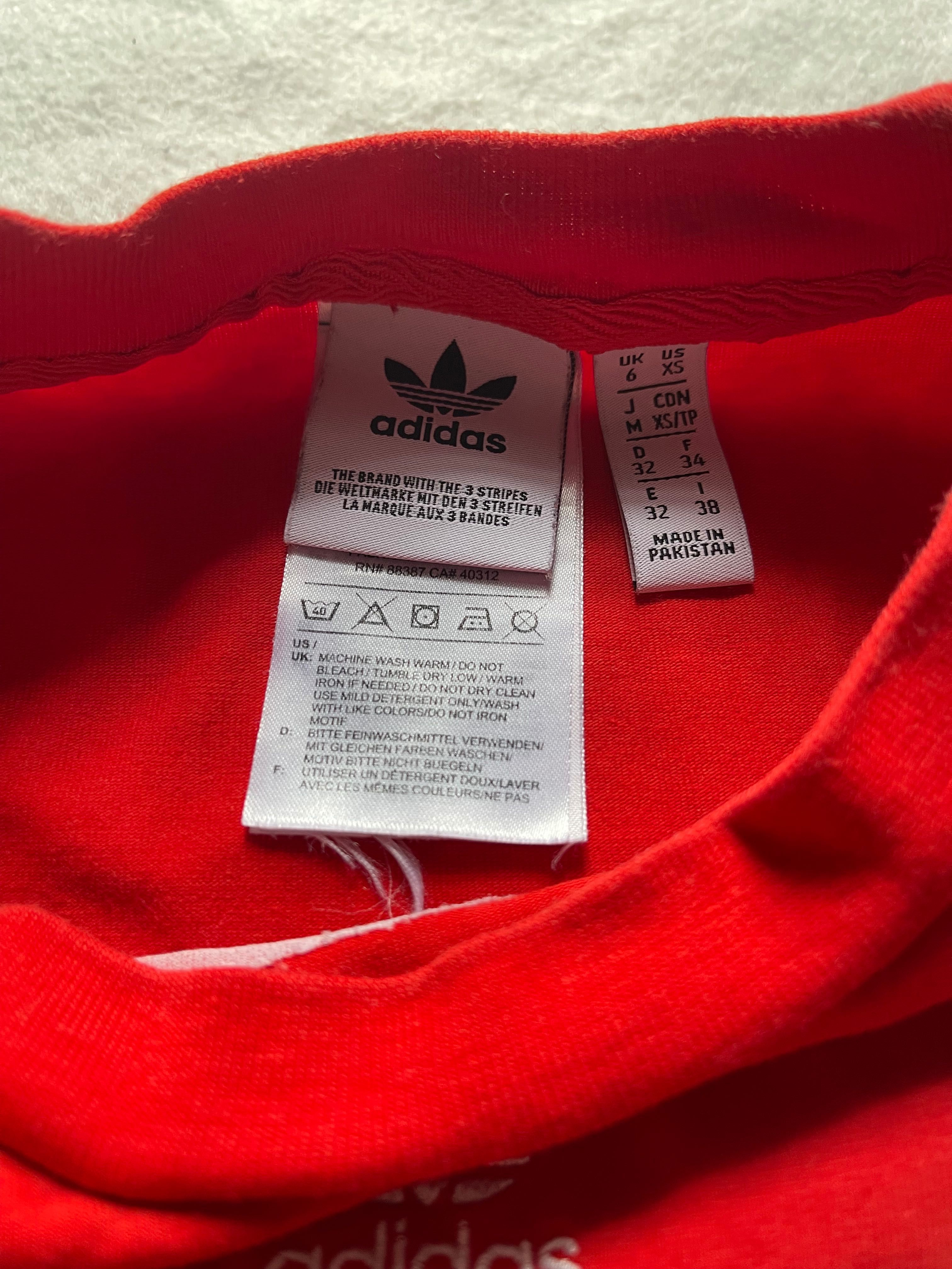 Czerwony crop top - Adidas - XS (US)