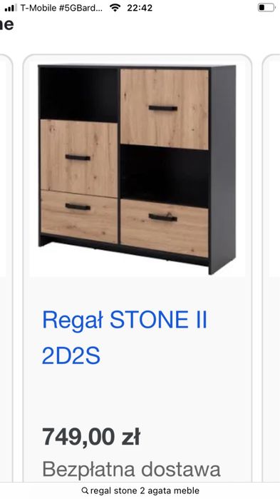 Regał Stone II  Agata Meble Nowy!!!
