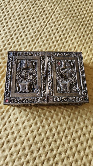 Caixa guarda cartas em bronze antigo