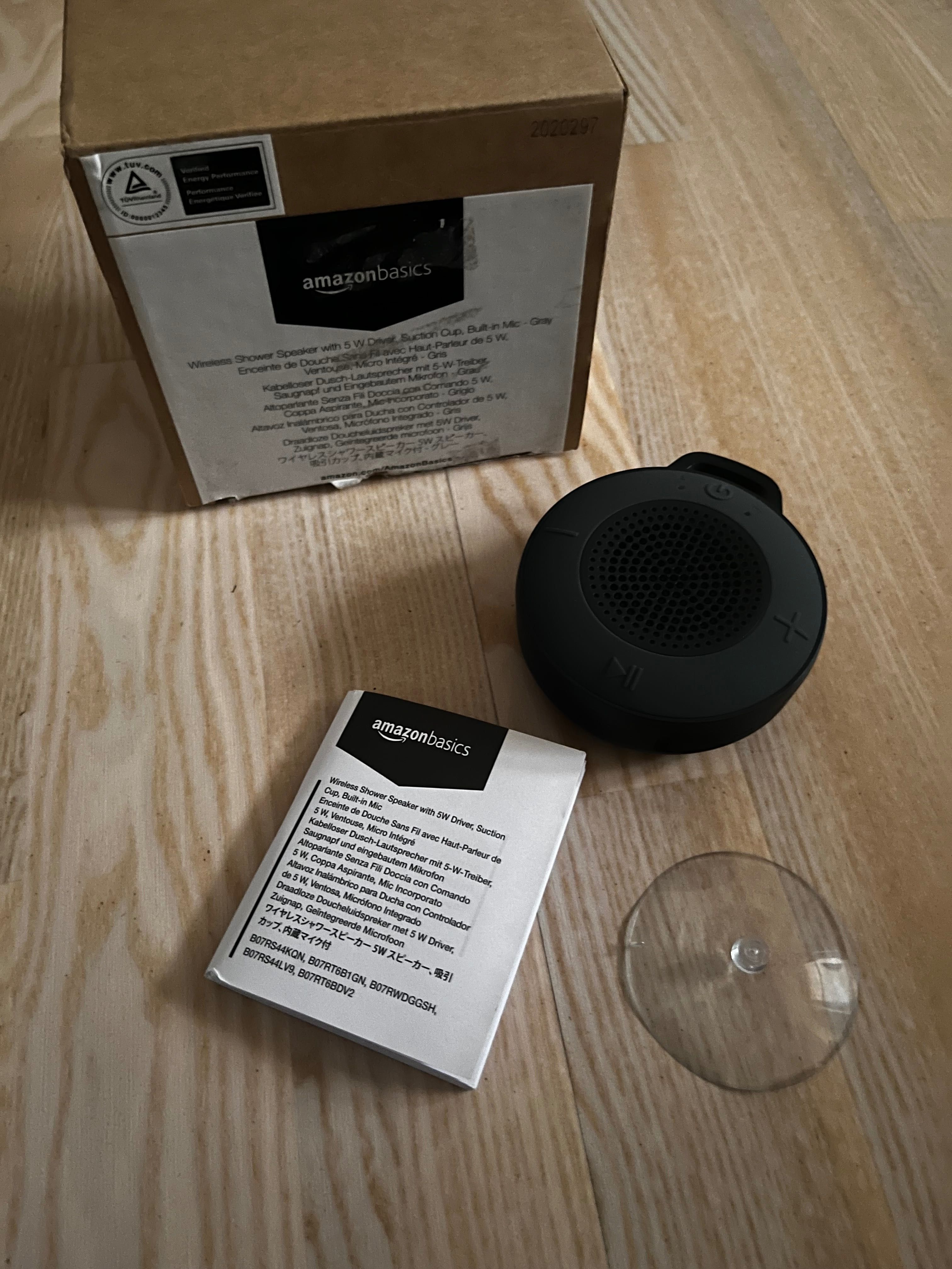 Głośnik bluetooth pod prysznic Amazon Basics