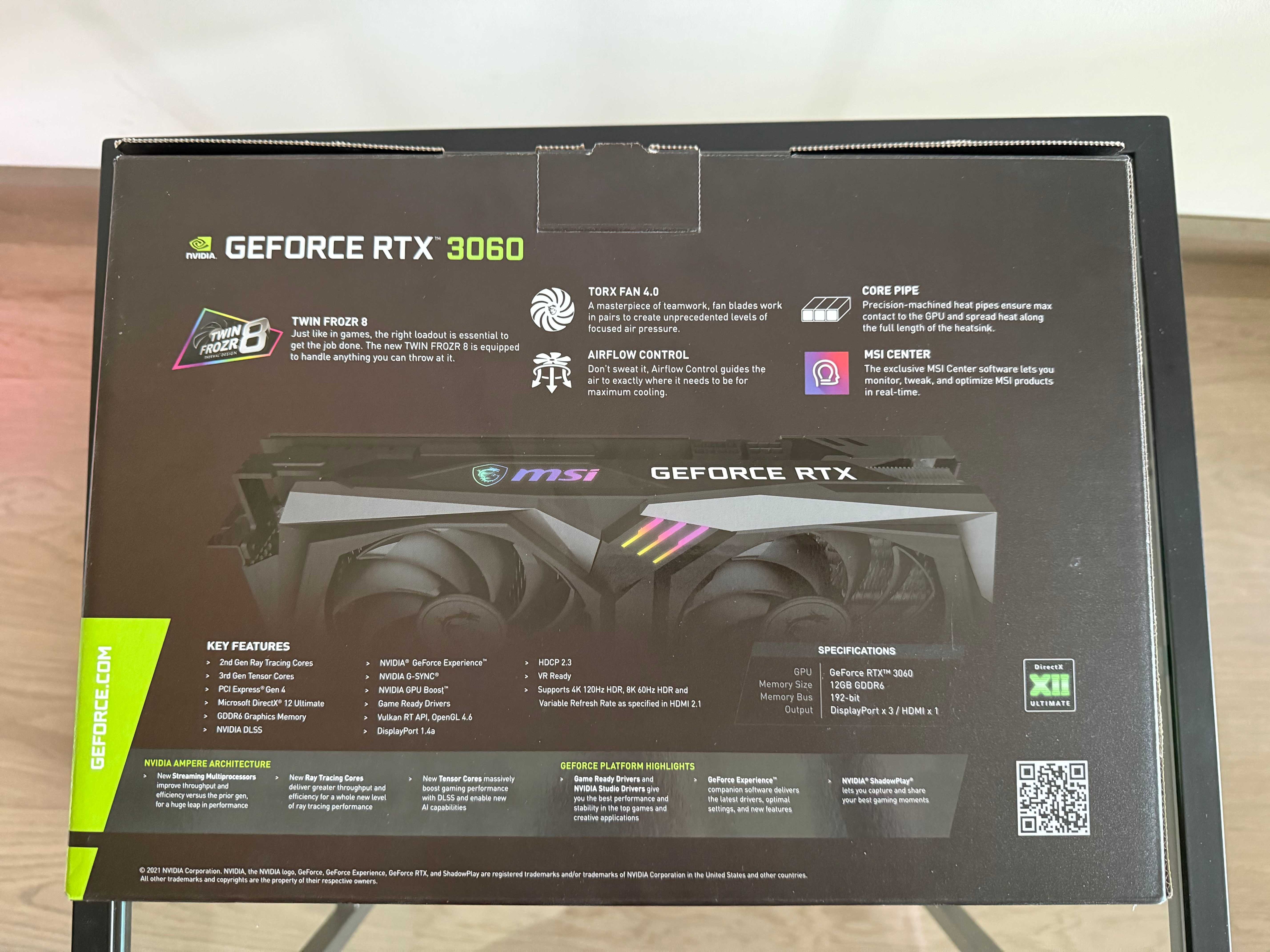 MSI GeForce RTX 3060 Gaming X 12GB GDDR6