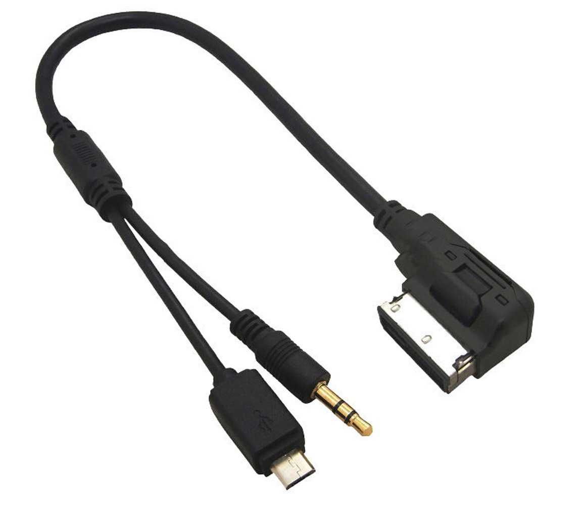 AUX / Micro USB адаптер кабель AMI MDI MMI (2G и 3G) для AUDI VW Skoda