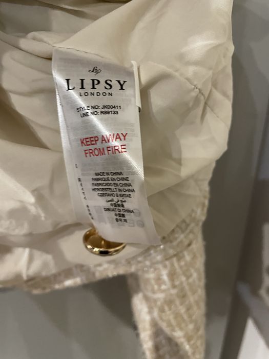 Marynarka żakiet boucle Lipsy roz 42 / 44 tweedowy