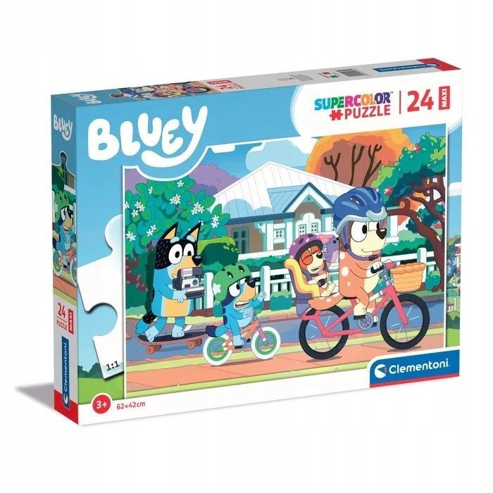 puzzle 24 elementy maxi super color pieski z bajki bluey