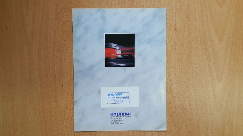 Prospekt Hyundai Sonata. Język niemiecki.