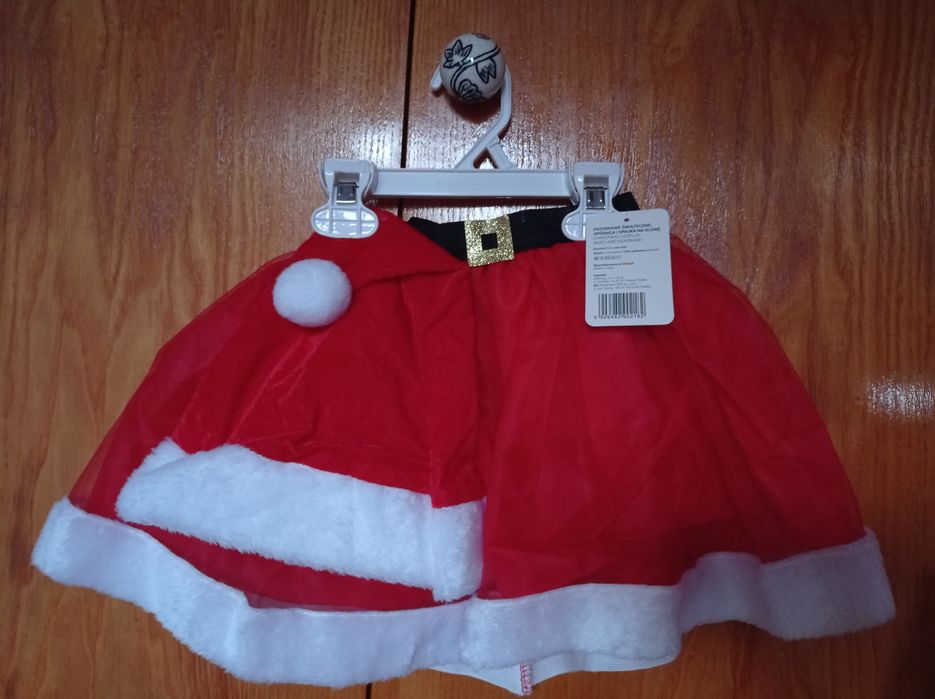 Spódniczka + czapka Mikołaja