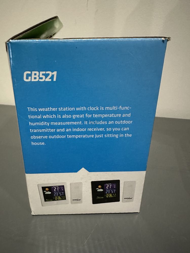 Stacja pogody bezprzewodowa z systemem DCF GreenBlue GB521B